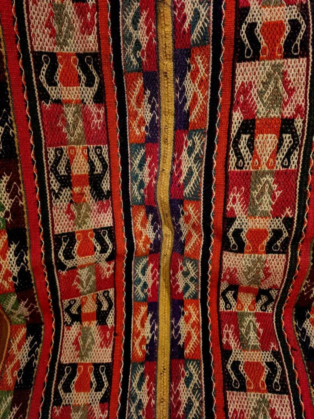 Vintage Peruvian Andean Textile – Pre-Columbian Inspired Woven Wall Art